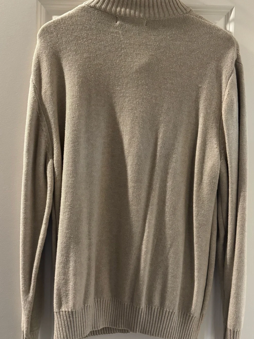Tricots st Raphael Men's Cable-Knit Button Mock Neck Sweater - Beige XL